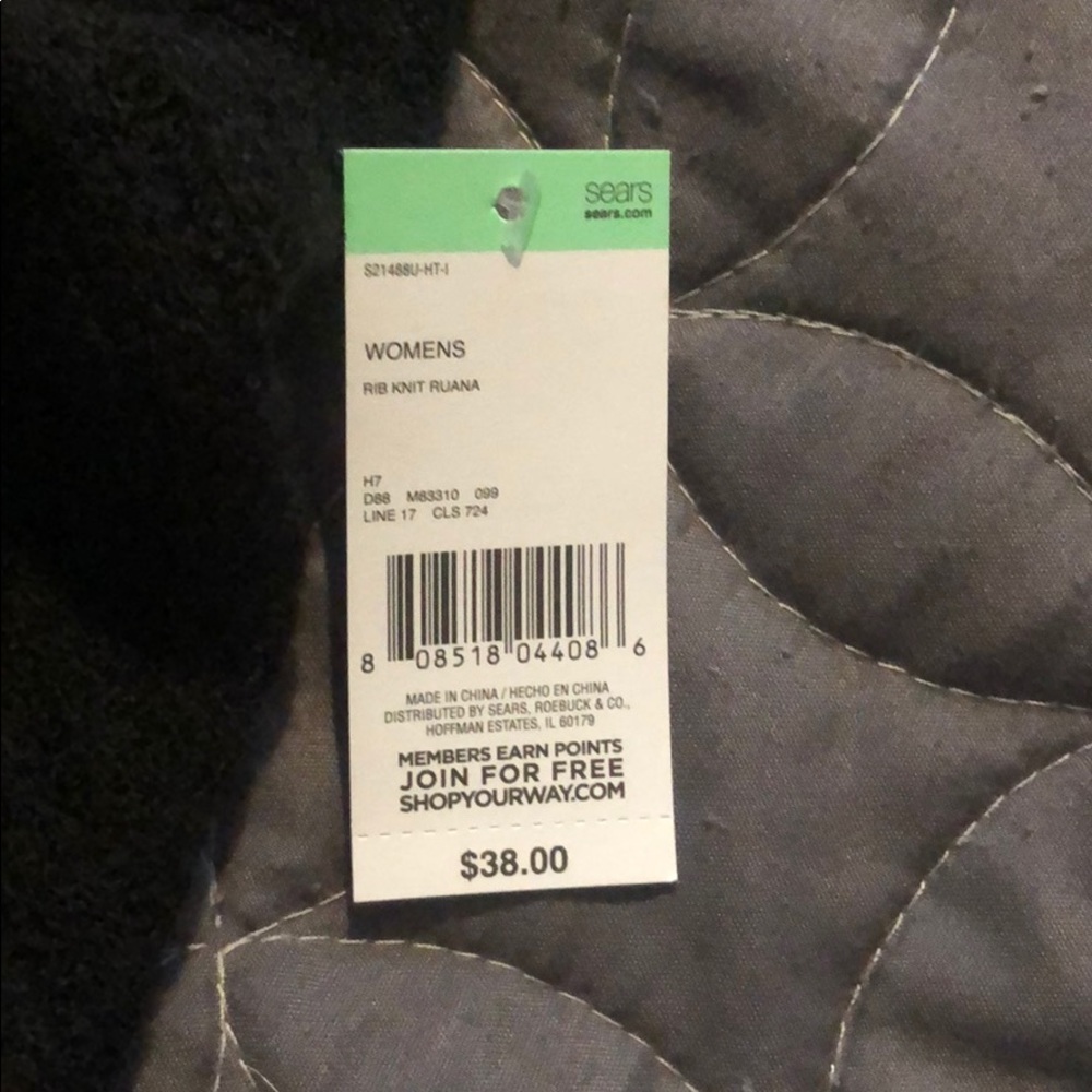 Black Rib Knit Ruana from Sears - Picture 2 of 3